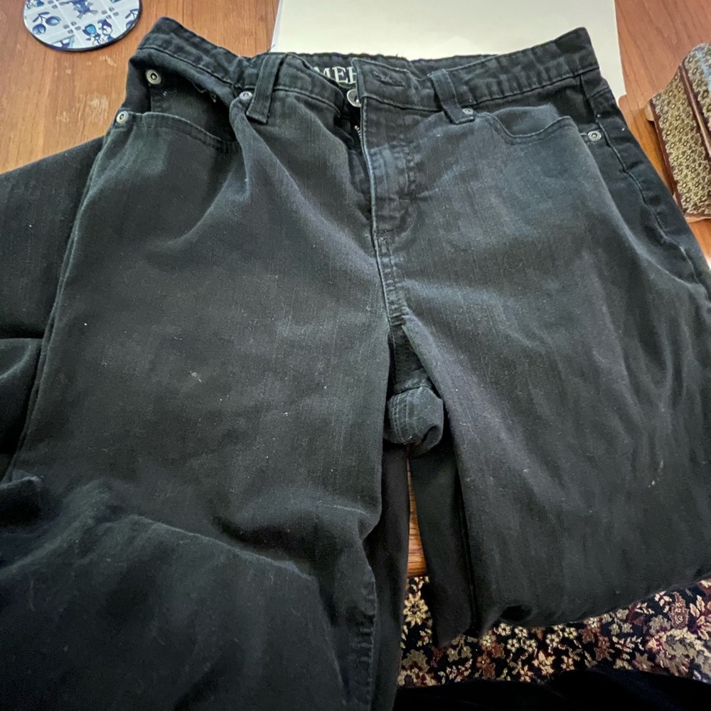 Gently used Merona black bootcut jeans size 6S